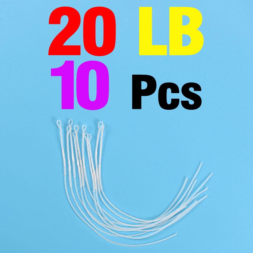 MNFT 10Pcs High Strength Fly Fishing Line Loop Connector 20LB/30LB/50LB Nylon Braided Leader Loops For Fly Line