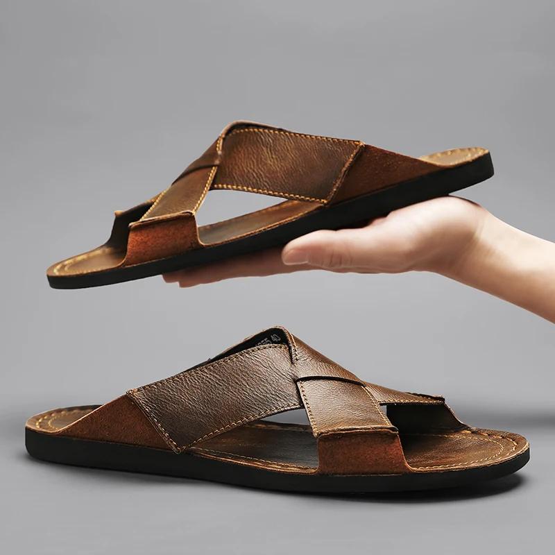 Fashion New Men's Fashion Slides Slippers Soft Comfortable Men Flip-flops Half Drag Non-Slip Lightweight Sandals Summer Walking Shoes