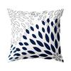 1pcs Blue Geometric Flower Cushions Pillowcase Polyester Cushion Cover Throw Pillow Pillowcover Home Car Sofa Decor