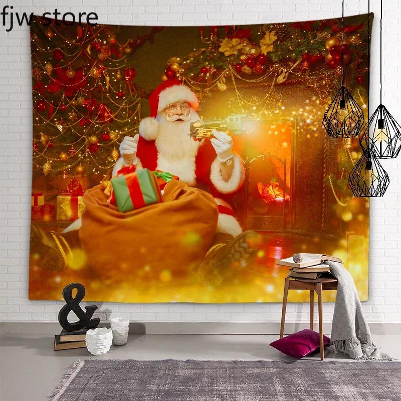 Santa Claus Tapestry Christmas New Year Wall Art Decor  Dorm Room  Bedroom Living  Home    Gift
