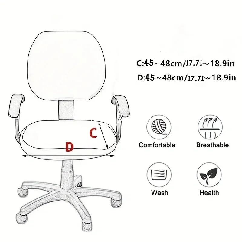 1PC Chairs Cover  Elasticity Office Stretch Computer Chair Covers Gaming Anti-dust Armchair Cover