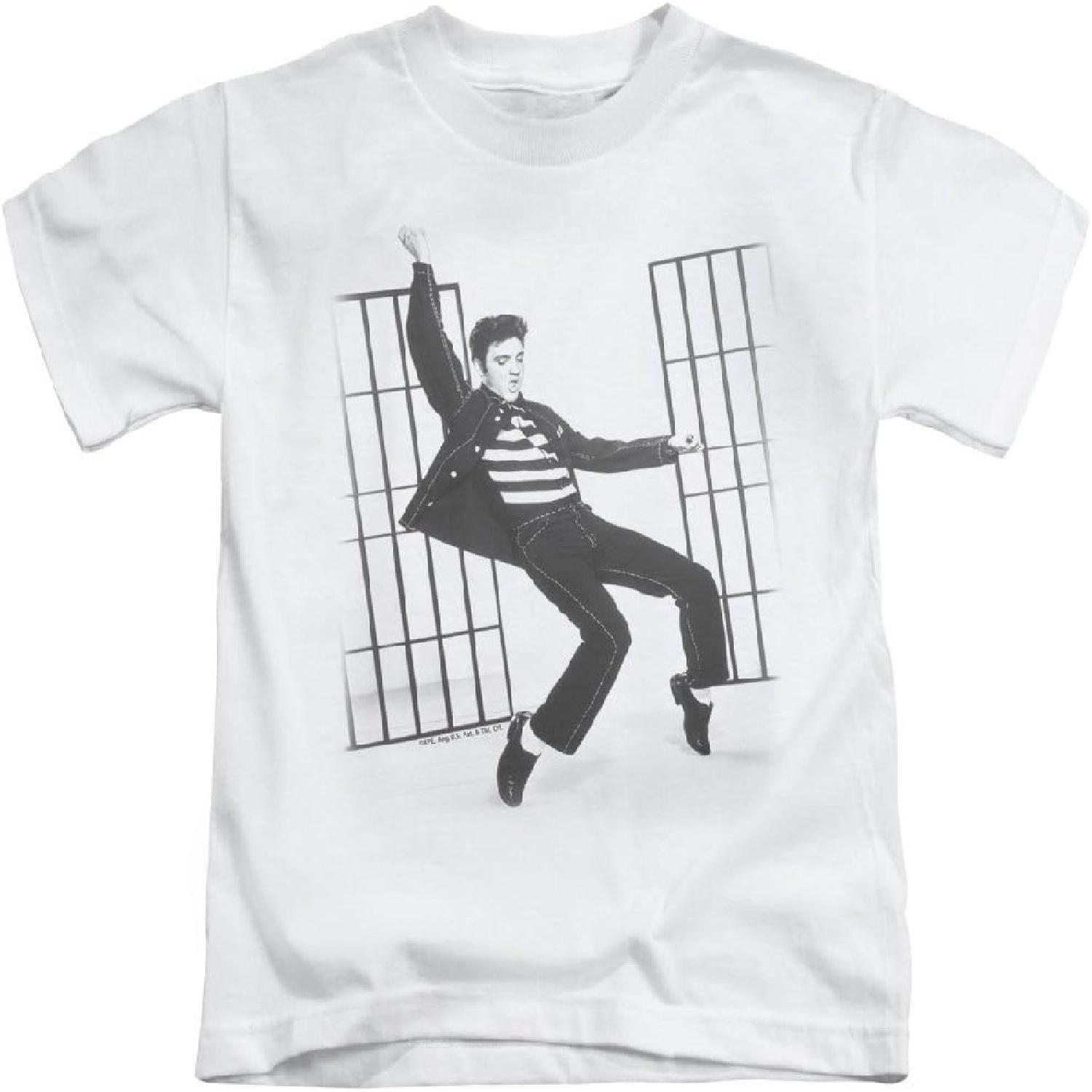 Elvis Presley Jailhouse Rock Unisex Youth Juvenile T-Shirt for Girls and Boys S белый
