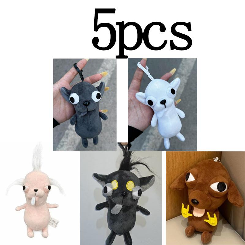 Stofftiere Chihuahua Anhänger Welpe Haustier Realistisches Stoff-Chihuahua-Puppe 12cm Schlüsselanhänger Anhänger Chihuahua Simulationshund