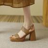 Fashion New Breathable Fashion Open Toe Heeled Woman Shoes Asian Size Designer Vip Korea Summer 2025 Offers Wholesale Sandals for Women