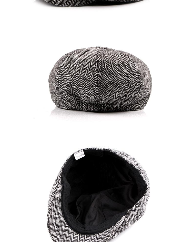 Men's & Women's Retro Plaid Octagonal Cap - British Style Duckbill Beret for Spring & Autumn