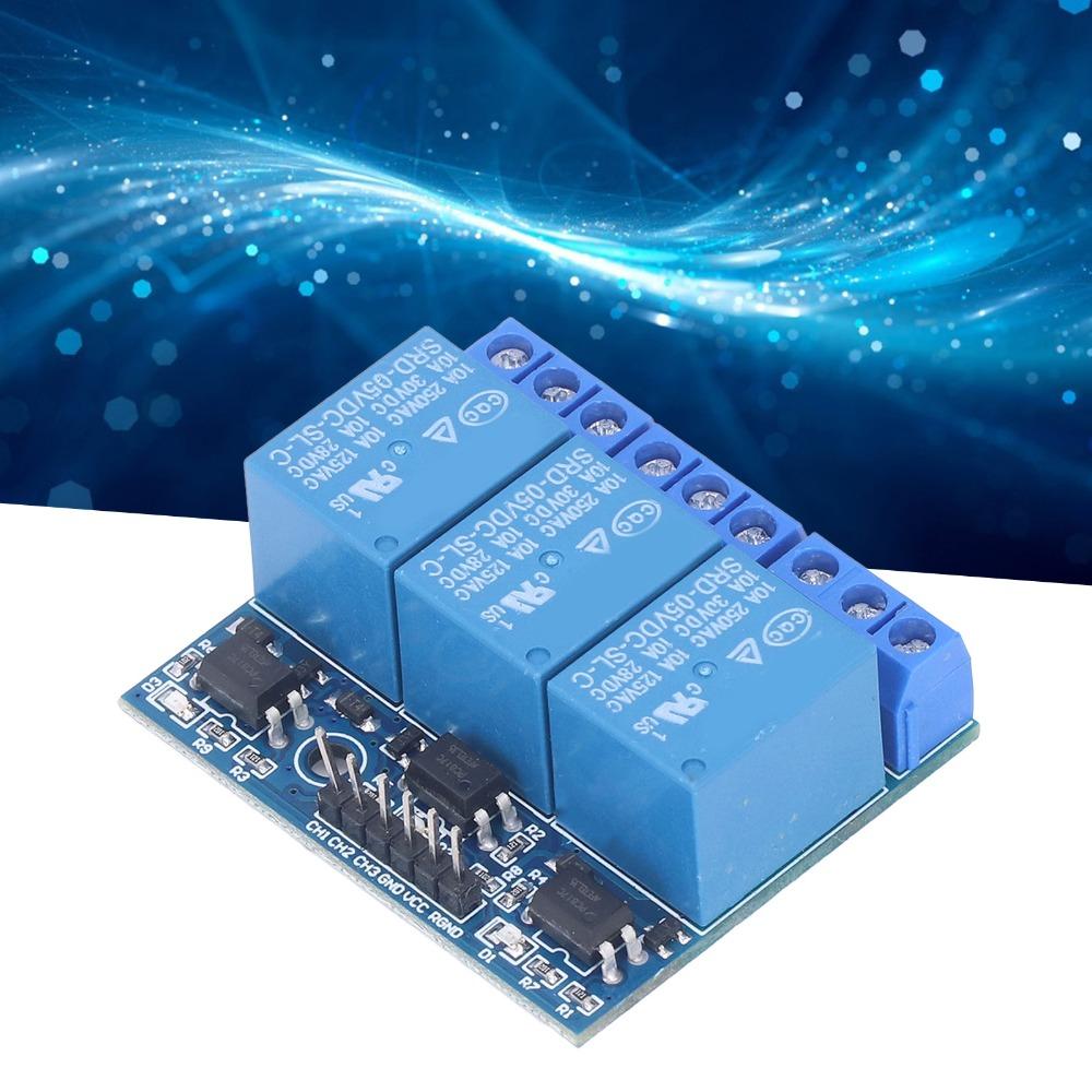 3 Channel High Voltage Relay Module Isolated Optocoupler Relay Board  for Arduino