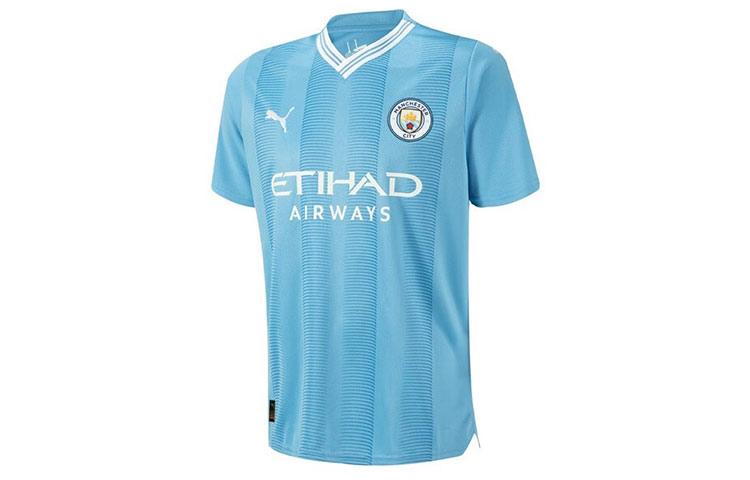 PUMA Manchester City Home Jersey Collection T Shirts Men s Blue V Neck Moderate 770438-01 S