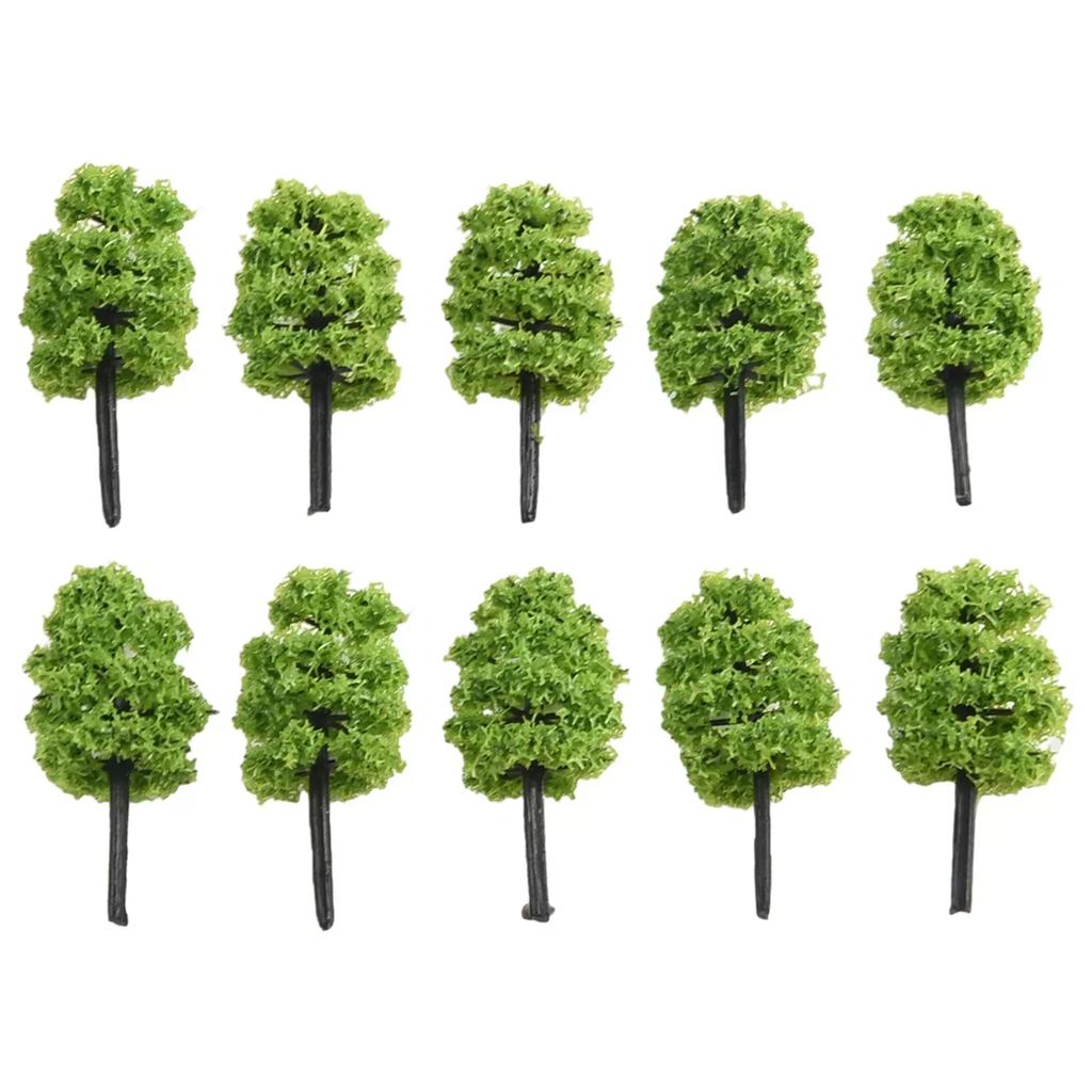 10pcs Model Trees Mini 3D Landscape Artificial Miniature Tree Tree Layout Train Railway Model Trees 3.5CM HO OO Scale Diorama