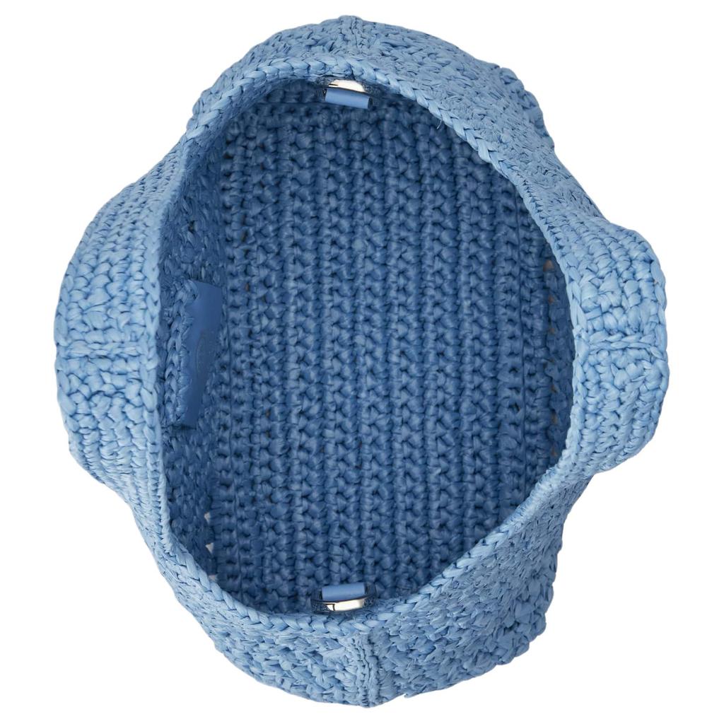 Tods Frontlogo Verstellbarer Schultergurt Raffia Tragetasche Einkaufstasche Schulter Handtasche Mini Damen-Tragetaschen Hellblau XBWEBLF0100RGM3L20