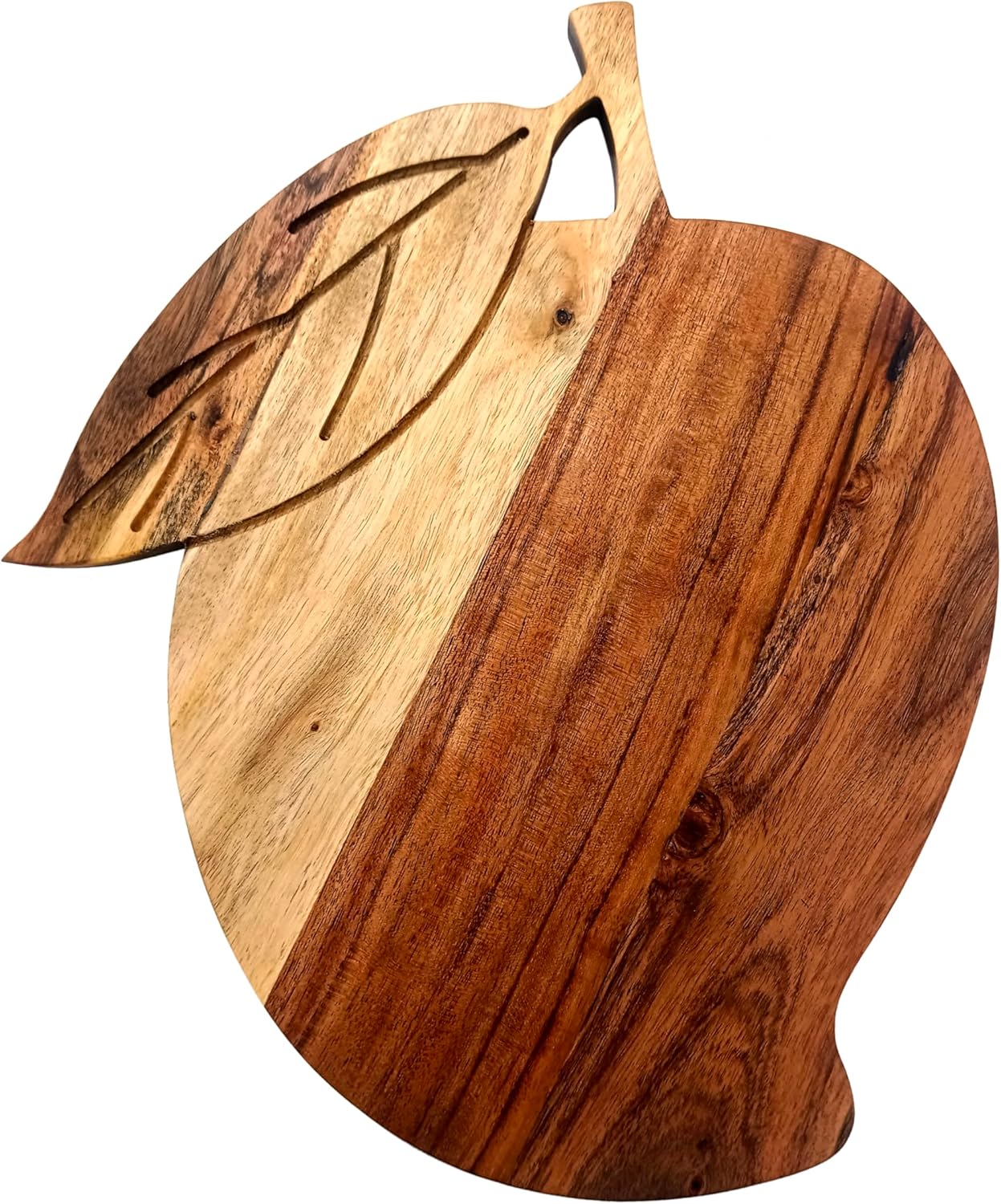 

Разделочная доска из акации в форме манго, подарок для нее, деревянные доски для мясных деликатесов, поднос для сервировки в форме фруктов, декор кухни (14.6X13.3 дюймов) Large коричневый