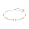 (W) Swarovski Remix Collection Strand Round Cut White Rose Gold Plated