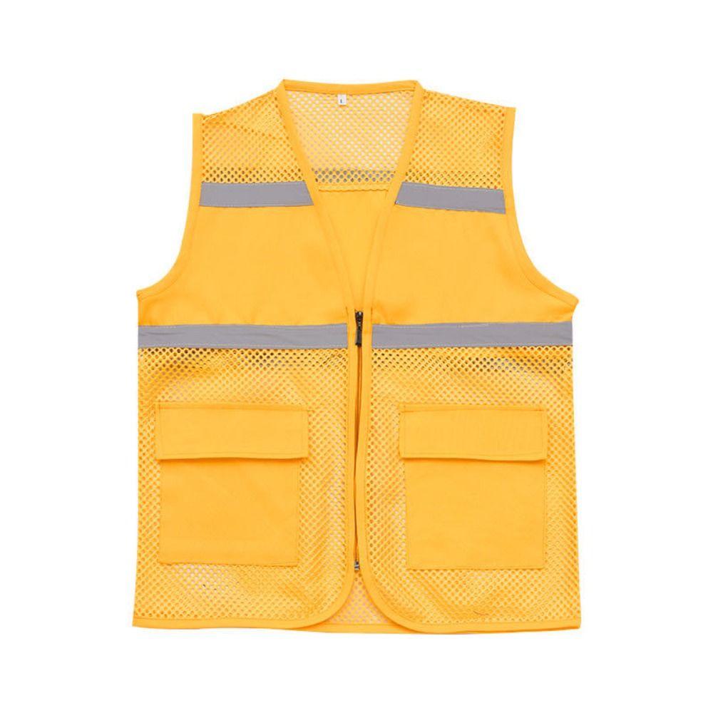 Vest With Reflective Strips Black Mesh Vest Safety Vest  Construction Traffic Railway Metro Workers