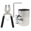 4inch Car Engine Piston Circle Compressor Tool, Adjustable Sizes From 2 Inch To 7 Inch with Piston Installer Plier, Silvery 50mm,175mm Piston Circle