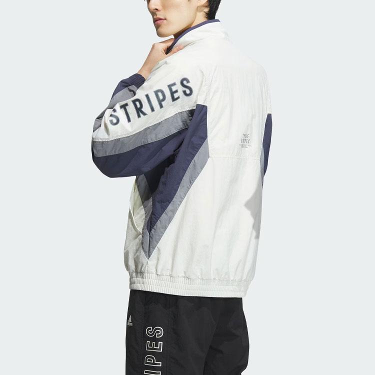 Adidas Nadměrný střih Tištěná Colorblocková Sportovně-ležérní bunda Unisex Svrchní oděv Han-Jade-White IT4361