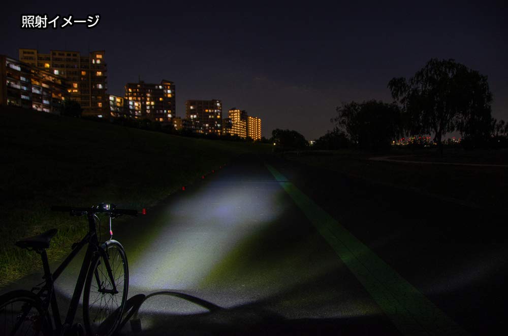 GENTOS LED Bike USB 210 Waterproof and for Road Bikes XB-B06R Light, Rechargeable, Lumens, Splash-Resistant,