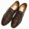Vintage Mezlan Semi Brogue Cap Toe Business Shoes Brown Size 8W / 26.0cm(USED)