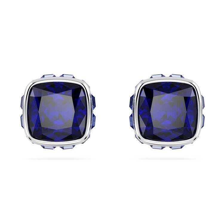 Swarovski Birthstone Square Cut Earrings Unisex earrings Purple 5660803 Box (Random Color)