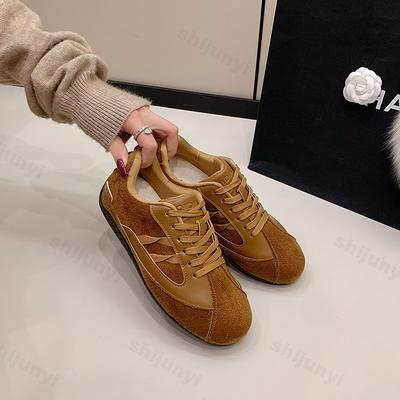 Woman Casual Sport Shoes 2026 Spring New Fashion Lace Up Comfortable Soft Hardwearing Flat Shoes Trendy Versatile Non Slip Flats