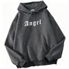 Felpe con cappuccio Angel Creativity Letter Printing Uomo Divertente Felpa alla moda Novità Spalla Drop Abbigliamento Felpa con cappuccio Harajuku da uomo