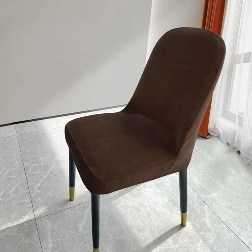 New Velvet Chair Slipcovers Solid Color Universal Seat Case Washable Adjustable Elastic Stool Covers Dining Room