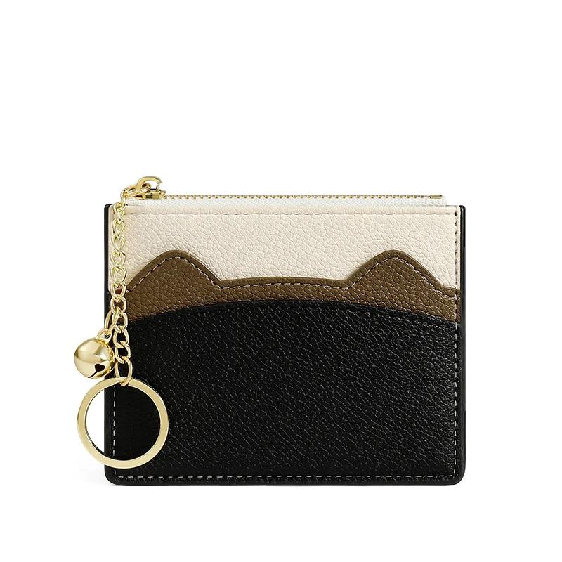 

Корейский милый держатель для карт из искусственной кожи с кошачьими ушками, ID кредитный деловой рабочий держатель для карт, женский маленький органайзер для монет, мешочек для денег