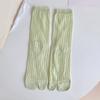 2Pairs Lolita JK Toe Separator Socks Anti Slip Short Tube Socks Two Toed Cotton Socks  School
