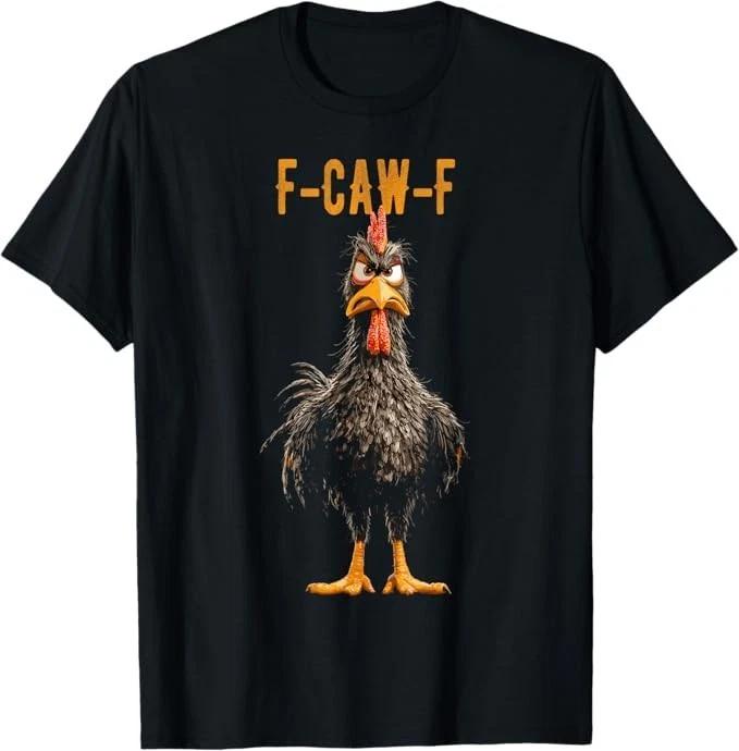 FCAWF Черная курица, Любитель курицы, Смешная футболка F-Caw-F с курицей S