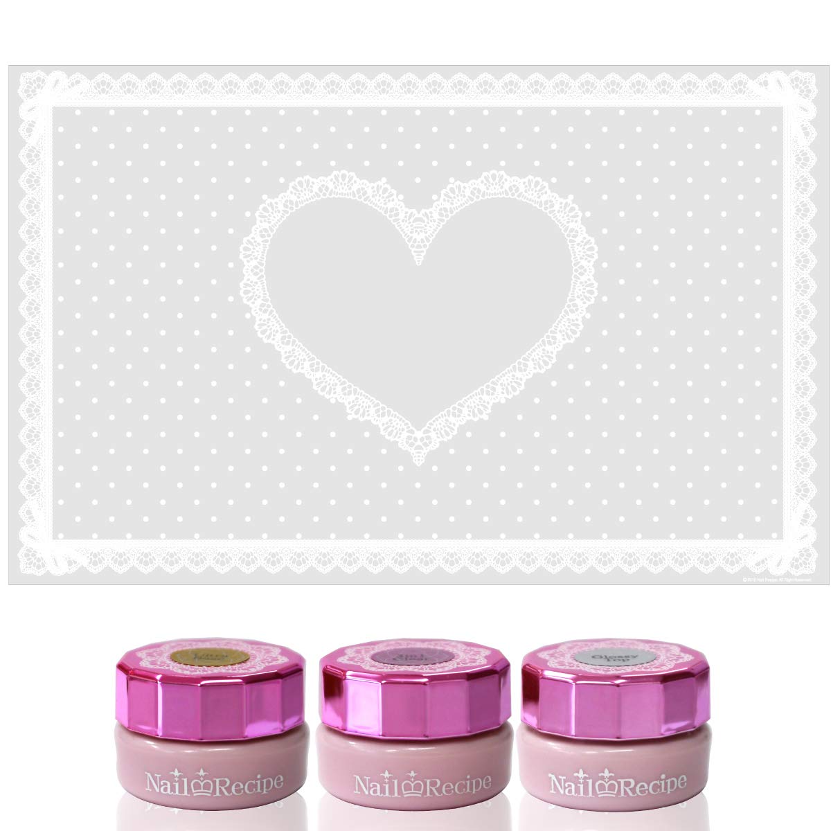 

[NailRecipe] Большой силиконовый коврик для ногтей 71 x 45 см - Коврик для ногтей, Силиконовый коврик, для мастеров маникюра, для смолы, для мобильного маникюрного сервиса (Сердце белое)