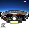 Rechargeable Fishing LED Headlamp Camping Headlight XPE COB Work Light 2 Lighting Modes With Tail Magnet Detachable