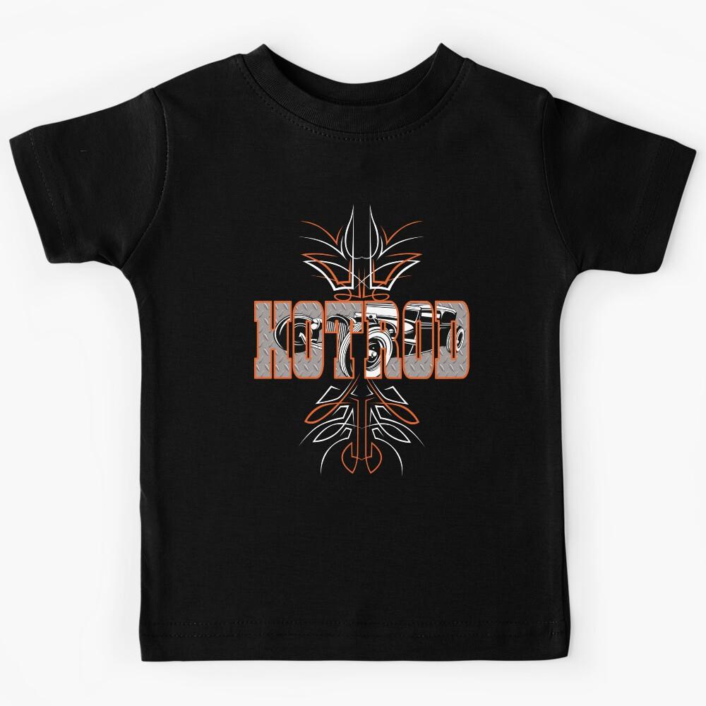 Hot Rods Pinstripes Custom Cars Street Car Rat Rod Sedan Kids T-Shirt 110