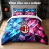 AC Milan Design Postel Sada povlečení 1 povlak na přikrývku + 2 povlaky na polštář Měkké prodyšné domácí lůžkoviny