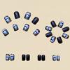 24 Pc Halloween Press On Nails Short Square Fake Nails Cute Designs Glossy False Nails Halloween Nails Cute Full Cover Glue On Nails Stick