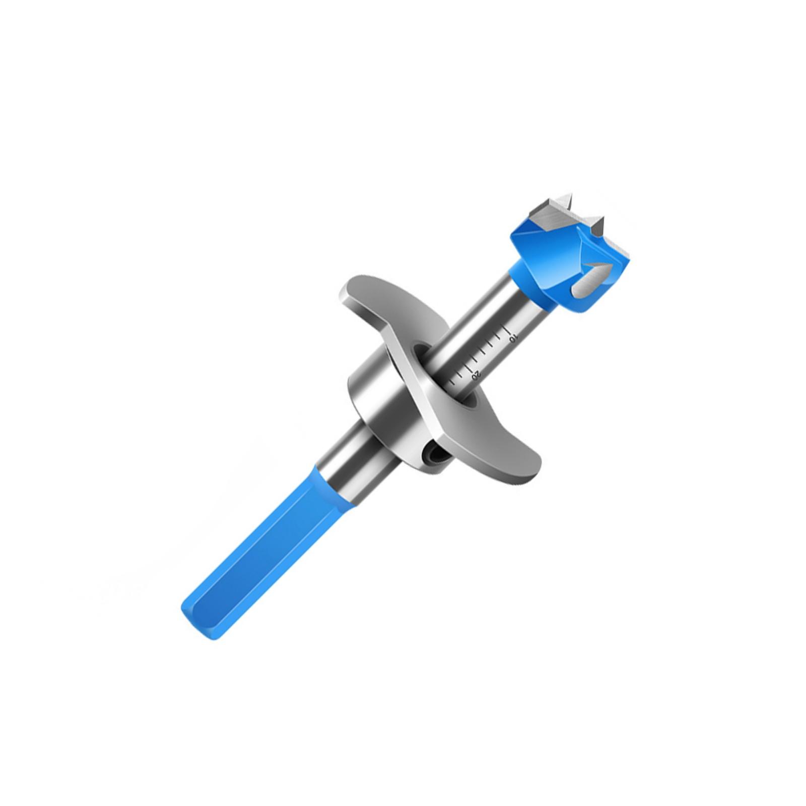 

Professional Wood Boring Tool Hinge Hole Opener with AntiSlip Steel Body Depth Adjustment Mechanism For DIY Applications