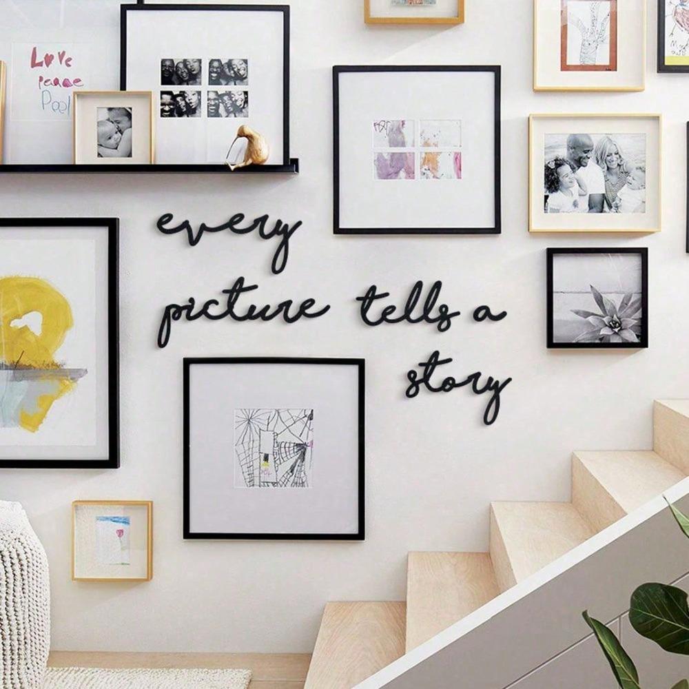 

5 шт. Черный металлический настенный декор, каждая картинка рассказывает историю, металлический настенный декор, подарки на годовщину, домашний декор настенный декор, подарок на домашний декор TY7188 разноцветный