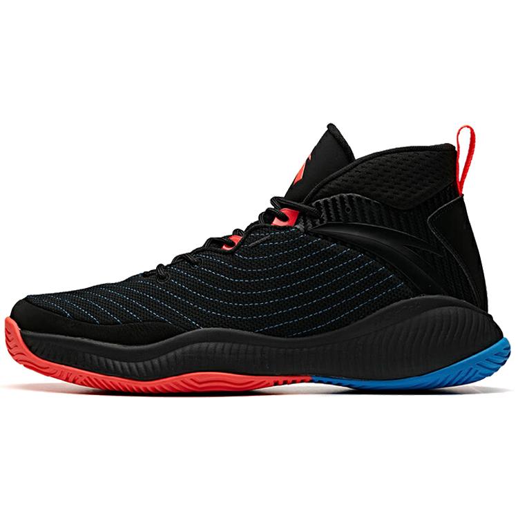 New Anta High Top Basketball Shoes Men's Black Red 11941632S-3