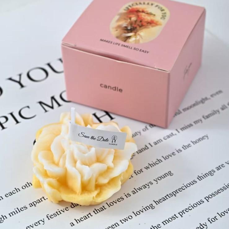Mother's Day Aromatherapy Candle Souvenir Carnation Flowers Shape Fragrance Ornament Ambient Teacher's Day Gift