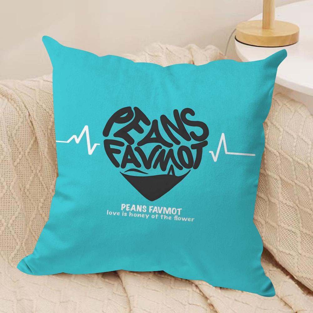 Creative Love Letters Cushion Cover Silky Short Plush DoubleSided Printed Pillow Case for Sofa All Seasons Home Decor Gift