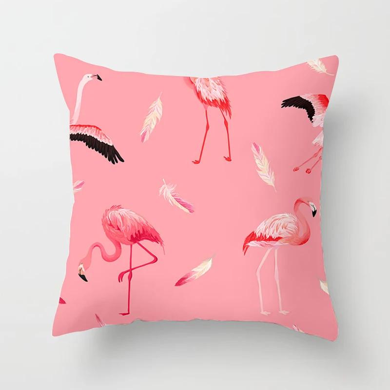 

Декоративные наволочки с рисунком фламинго, полиэстеровая наволочка, чехол для подушки, диванная подушка, 40517-3 12x12Inch