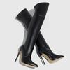Women Sexy Stretch PU Over The Knee Boots Lady High Thin Heel Long Boots Office Nightclub Party Wedding Banquet Botas De Mujer