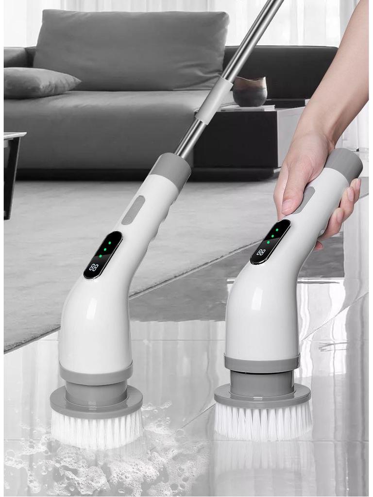 Multi-Functional Electric Long-Handle Cleaning Brush for Kitchen, Bathroom, and Floor