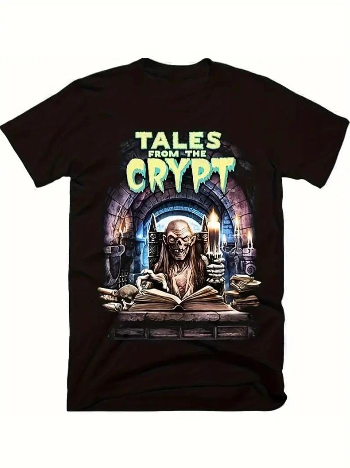 Tales From the Crypt Horror Graphic Tee Soft Cotton Retro Scary Unisex T-Shirt
