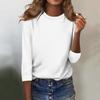 Women's Fashion Casual Round Neck 3/4 Sleeve Loose Easter Printed T-Shirt Ladies Top