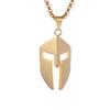 Stainless Steel Geometric Smooth Warrior Mask Pendant Necklace European American Style Classic Simple Versatile Accessory Gifts