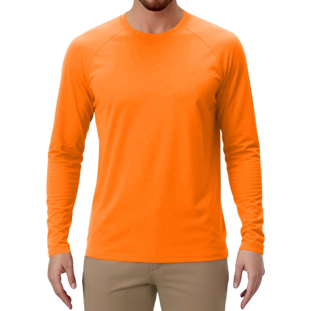 Men's Solid Color Raglan Long Sleeve Sports Top