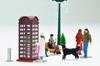 TOMYTEC DioColle 64 09a Street Partially Assembled Figure and Accessory Set 319061 1/64 #CarSnap "Holiday Corner" ABS/PVC Painted,