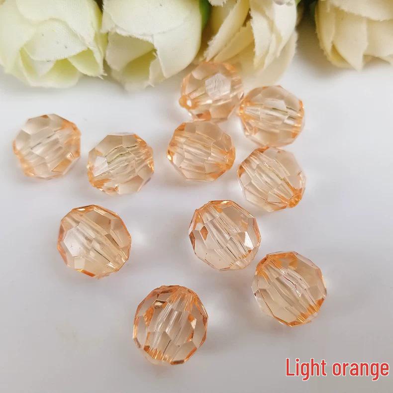Transparente Acrylperlen 12MM für DIY-Vorhangschmuck - Farbiges Eckperlenmaterial aus Kunstkristall