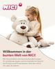 NICI Kuschelbär Bendix 13cm Grüner Erdbeerbär Kuscheltier Schlüsselanhänger Kuscheltier 49435