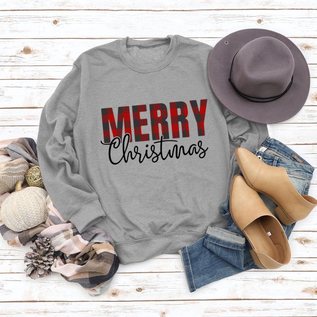 Merry Christmas European & American Fashion Long Sleeve Women's Hoodie