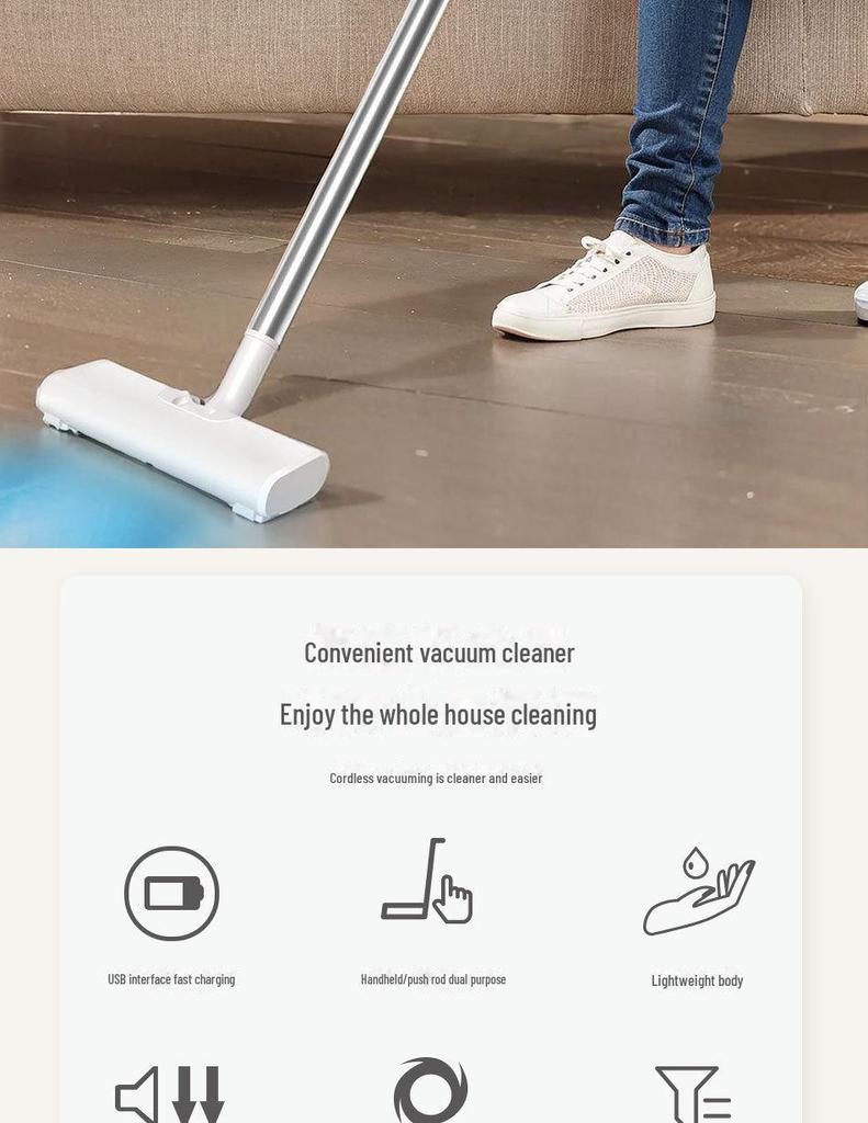 Cordless Multifunctional Handheld Vacuum Cleaner for Household, Carpet, Bedroom - Rechargeable Dust Cleaner