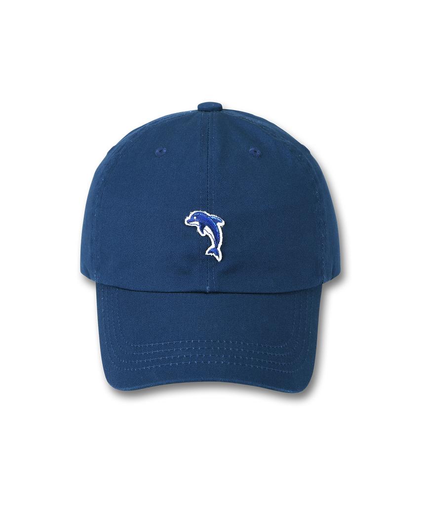 DOLPHIN WAVE APPAREL Dolphin Mini Embroidered Ball Cap Deep Blue